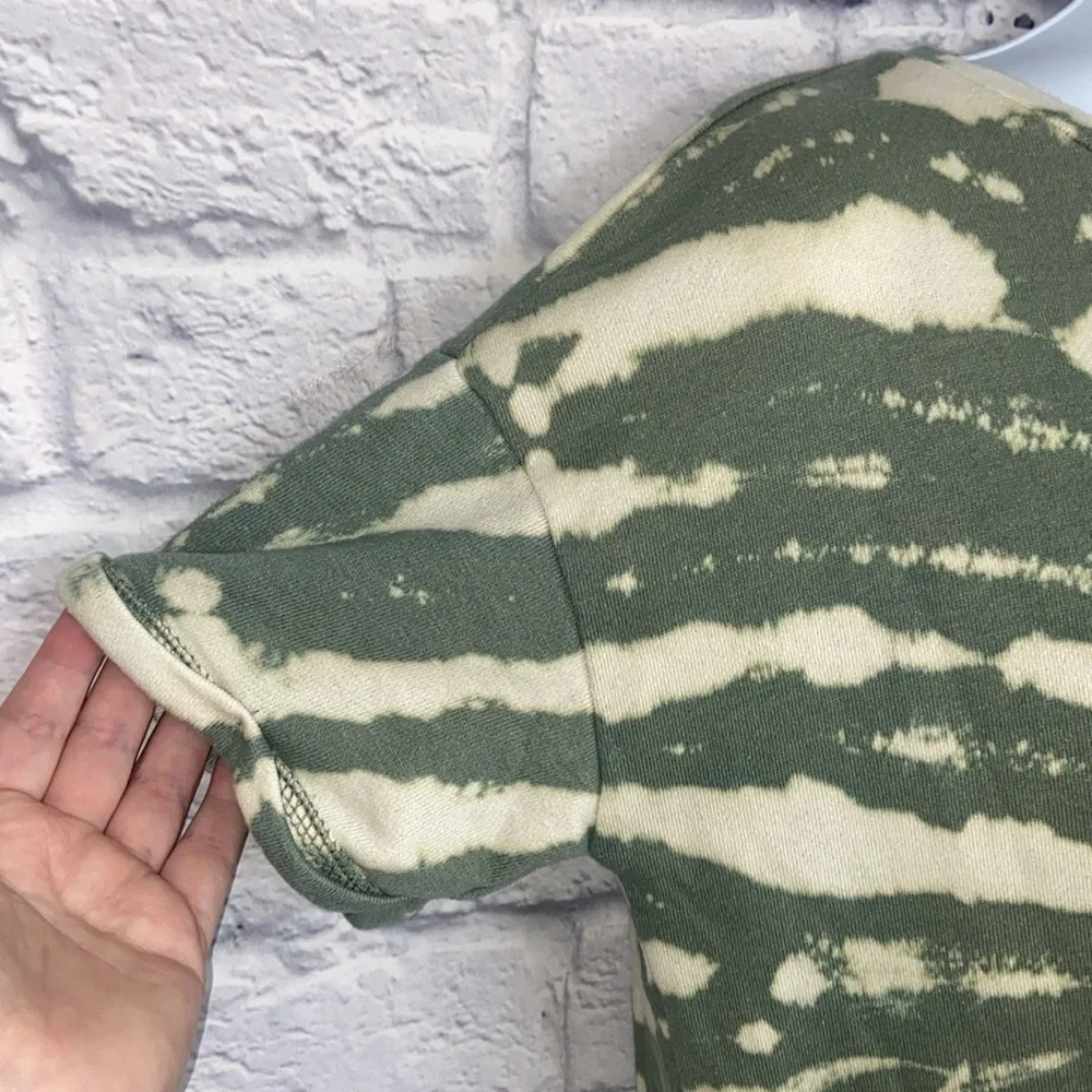 Olive & Oak size Small Terry Green Bleach Tie-Dye Sweatshirt - Picture 4 of 13